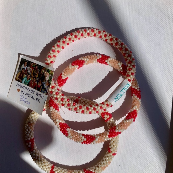 Aid Through Trade Flamingo Set Three Bracelets NWT + 4 Just Added Silver/Black - Picture 6 of 9